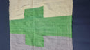 Custom Moroccan Wool Rug - Handmade Berber Beni Ourain Rug with Green Cross Design - Custom Sizes & Fringes Available