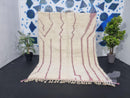 Custom Moroccan Rug | Handmade Wool Striped Rug for Living Room, Bedroom, Kitchen | Artistic White Teppich | Sizes 3x5 to 15x15 ft