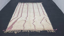 Custom Moroccan Rug | Handmade Wool Striped Rug for Living Room, Bedroom, Kitchen | Artistic White Teppich | Sizes 3x5 to 15x15 ft
