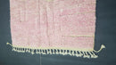 Custom Moroccan Pink Wool Rug - Handwoven Shaggy Berber Carpet, Bohemian Style Area Rug - Soft Natural Wool Decor