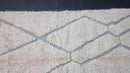 Custom Moroccan Wool Rug, White Rug with Geometric Pattern, Living Room or Bedroom Rug, Artistic Moroccan Carpet, Custom Sizes Available