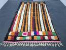 Custom Authentic Moroccan Berber Rug - Beni Ourain Orange and black Rug for Living Room, Bedroom, Large Area - Handmade Wool rug by 100kends