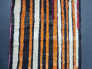 Custom Authentic Moroccan Berber Rug - Beni Ourain Orange and black Rug for Living Room, Bedroom, Large Area - Handmade Wool rug by 100kends