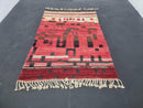 Custom Moroccan Berber Rug - Handmade Beni Ourain Style, Red & Black Wool Rug, Custom Sizes Available - Moroccan Shag Area Rug by 100kends