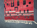Custom Moroccan Berber Rug - Handmade Beni Ourain Style, Red & Black Wool Rug, Custom Sizes Available - Moroccan Shag Area Rug by 100kends