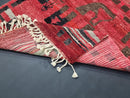 Custom Moroccan Berber Rug - Handmade Beni Ourain Style, Red & Black Wool Rug, Custom Sizes Available - Moroccan Shag Area Rug by 100kends