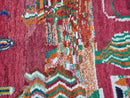 Handmade Moroccan Abstract Wool Rug - Custom Beni Ourain Rug, Large Area Berber Rug, Colorful Moroccan Rug 8x10, Sheep Wool Tapis Marocain