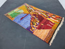 Custom Handmade Moroccan Wool Rug – Vibrant Boujaad Rug, Bohemian Living Room Area Rug, Soft Wool Rug, Custom Sizes (3x5 to 15x15 ft)