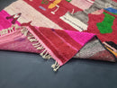 Custom Red Moroccan Wool Rug - Bohemian Tribal Design | 6x9, 9x12, 8x10 & More Sizes | Large Living Room Red Pink Area Rug by 100kends