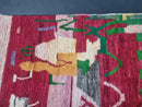 Custom Red Moroccan Wool Rug - Bohemian Tribal Design | 6x9, 9x12, 8x10 & More Sizes | Large Living Room Red Pink Area Rug by 100kends
