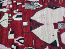 Custom Moroccan Red Azilal Rug | Handmade Berber Wool Carpet | Colorful Shag Moroccan Runner Rug | Red 9x12 Moroccan Carpet by 100kends