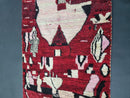 Custom Moroccan Red Azilal Rug | Handmade Berber Wool Carpet | Colorful Shag Moroccan Runner Rug | Red 9x12 Moroccan Carpet by 100kends