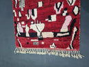 Custom Moroccan Red Azilal Rug | Handmade Berber Wool Carpet | Colorful Shag Moroccan Runner Rug | Red 9x12 Moroccan Carpet by 100kends