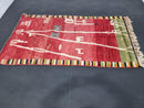 Custom Handmade Moroccan Rug - Boho Red Berber Wool Boujad Rug, Unique Antique-Style Bohemian Carpet, Custom Sizes rug Available by 100kends
