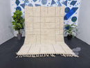 Custom Moroccan Beni Ourain Rug - Handmade Wool Berber Area Rug - Abstract Boho Moroccan Rug for Living Room, Custom Sizes Available