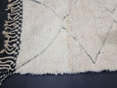 Custom Handmade Moroccan White Wool Rug - Beni Ourain Area Rug - Home Decor Rug, Custom Sizes Rugs Available by 100kends