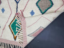Custom Moroccan Handmade Beni Ourain Rug - 5x7, 8x10, White Berber Rug with Geometric Patterns, Boho Bohemian Style rug by 100kends