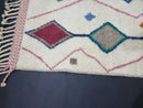 Custom Moroccan Handmade Beni Ourain Rug - 5x7, 8x10, White Berber Rug with Geometric Patterns, Boho Bohemian Style rug by 100kends