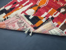 Custom Handmade Moroccan Red Wool Rug - Bohemian Berber Rug for Living Room, Tribal Area Carpet, Beni Ourain, Boho Entryway Rug by 100kends