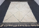 Custom Handmade Moroccan Beni Ourain Wool Rug | Berber Boho Rug | Bohemian Antique Rug | Custom Sizes | Moroccan Rugs by 100kends