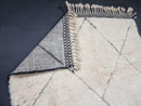 Custom Handmade Moroccan Beni Ourain Wool Rug | Berber Boho Rug | Bohemian Antique Rug | Custom Sizes | Moroccan Rugs by 100kends
