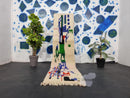 Custom Moroccan Runner Rug - Handmade Abstract Wool Berber Carpet - Narrow Bohemian Rug Runner for Kitchen - Washable rugs, Rugs by 100kends