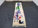 Custom Moroccan Runner Rug - Handmade Abstract Wool Berber Carpet - Narrow Bohemian Rug Runner for Kitchen - Washable rugs, Rugs by 100kends
