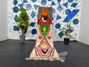 Custom Moroccan Runner Rug - Colorful Boujaad Berber Rug, Wool Stair Runner, Moroccan Rug Runner, Beni Ourain Handmade Rug by 100kends