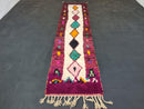 Custom Moroccan Berber Runner Rug - Handmade Wool Runner, Authentic Colorful Beni Ourain Runner - Custom Sizes Available