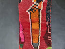 Custom Morocan Rug Runner | Red Wool Shag Handwoven Carpet | Hallway & Kitchen Runner 2x12 | Handmade Boujaad Rug | Modern Decor by 100kends