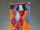 Custom Handmade Moroccan Wool Runner Rug | Abstract Orange & Multicolor Berber Beni Ourain Rug | Boujaad Runner Gift for Home by 100kends