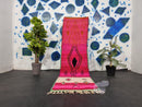 Custom Moroccan Runner Rug - Authentic Handwoven Wool Carpet with Geometric Patterns - Boujaad Wool Corridor & Stairs Rug by 100kends