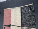 Handmade Moroccan Wool Rug - Custom Bohemian Berber Rug with Checkered Patterns, Stylish and Unique Design