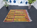 Custom Moroccan Berber Rug - Shaggy Brown & Orange Wool Rug with Tassels, Vibrant Tribal Design, Nursery and Wedding Gift rug by 100kends
