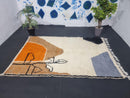Custom Handmade Moroccan Wool Rug – Abstract Art Design, High-Quality Boujad Rug, Available in Custom Sizes
