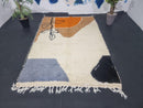 Custom Handmade Moroccan Wool Rug – Abstract Art Design, High-Quality Boujad Rug, Available in Custom Sizes