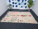 Custom Moroccan Wool Rug - White Tribal Bohemian Rug for Living Room - Available in 6x9, 9x12, 8x10 Sizes & More