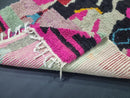 Vibrant Pink Handmade Moroccan Boujaad Rug - Custom Size Wool Tribal Area Rug for Bohemian Bedrooms, Living Rooms & More by 100kends