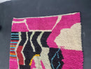 Vibrant Pink Handmade Moroccan Boujaad Rug - Custom Size Wool Tribal Area Rug for Bohemian Bedrooms, Living Rooms & More by 100kends