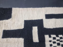Custom Moroccan Wool Rug - Handmade Black & White Berber Design - Bohemian Boho Rug, Custom Sizes Available, Free Shipping rug by 100kends