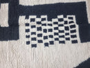 Custom Moroccan Wool Rug - Handmade Black & White Berber Design - Bohemian Boho Rug, Custom Sizes Available, Free Shipping rug by 100kends