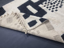 Custom Moroccan Wool Rug - Handmade Black & White Berber Design - Bohemian Boho Rug, Custom Sizes Available, Free Shipping rug by 100kends