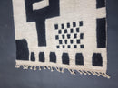 Custom Moroccan Wool Rug - Handmade Black & White Berber Design - Bohemian Boho Rug, Custom Sizes Available, Free Shipping rug by 100kends