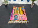 Vibrant Custom Moroccan Berber Rug - Handmade Wool Azilal Bohemian Decor, Available in Various Sizes (3x5 ft to 15x15 ft), rugs by 100kends