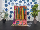 Vibrant Custom Moroccan Berber Rug - Handmade Wool Azilal Bohemian Decor, Available in Various Sizes (3x5 ft to 15x15 ft), rugs by 100kends