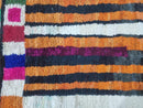 Custom Authentic Moroccan Berber Rug - Beni Ourain Orange and black Rug for Living Room, Bedroom, Large Area - Handmade Wool rug by 100kends