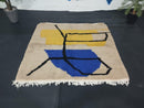 Custom Beni Ourain Moroccan Wool Rug - Handmade Berber Area Rug with Unique Funky Patterns - Custom Sizes Available by 100kends