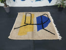Custom Beni Ourain Moroccan Wool Rug - Handmade Berber Area Rug with Unique Funky Patterns - Custom Sizes Available by 100kends