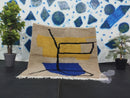 Custom Beni Ourain Moroccan Wool Rug - Handmade Berber Area Rug with Unique Funky Patterns - Custom Sizes Available by 100kends