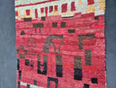 Custom Moroccan Berber Rug - Handmade Beni Ourain Style, Red & Black Wool Rug, Custom Sizes Available - Moroccan Shag Area Rug by 100kends